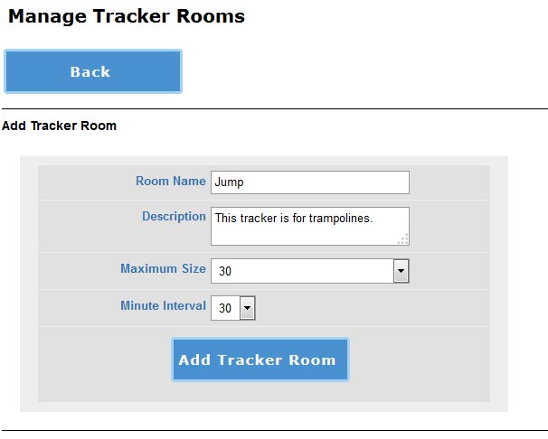 How to Add Tracker Rooms & Times